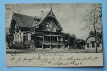 Ansichtskarte AK Bremen 1904 Meierei Bürgerpark Restaurant Architektur Ortsansicht